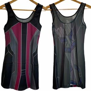 Marvel Hawkeye Bodycon Mesh Back Dress Cosplay Medium Fandom Cosplay